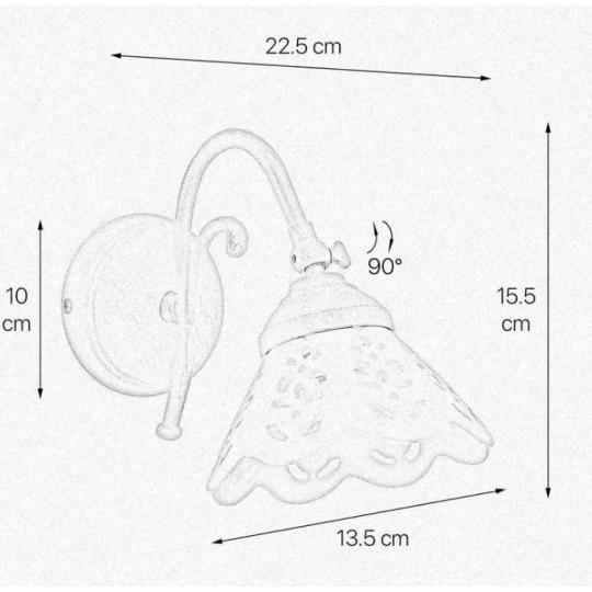 klasszikus videki kis fali lampa porcelan lyukacsos lampabura vintage spotlampa mediterran paraszthaz balaton lampak lameridiana vilagitas meret.jpg